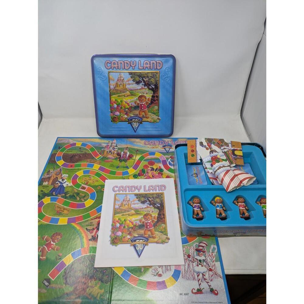 Vintage 1998 Candy Land 50th Anniversary Board Game Tin Complete
